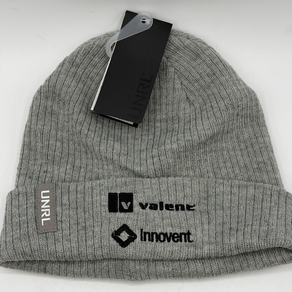 UNRL Slouch Beanie Heather Gray NEW Company Logo‎ Winter Hat One Size